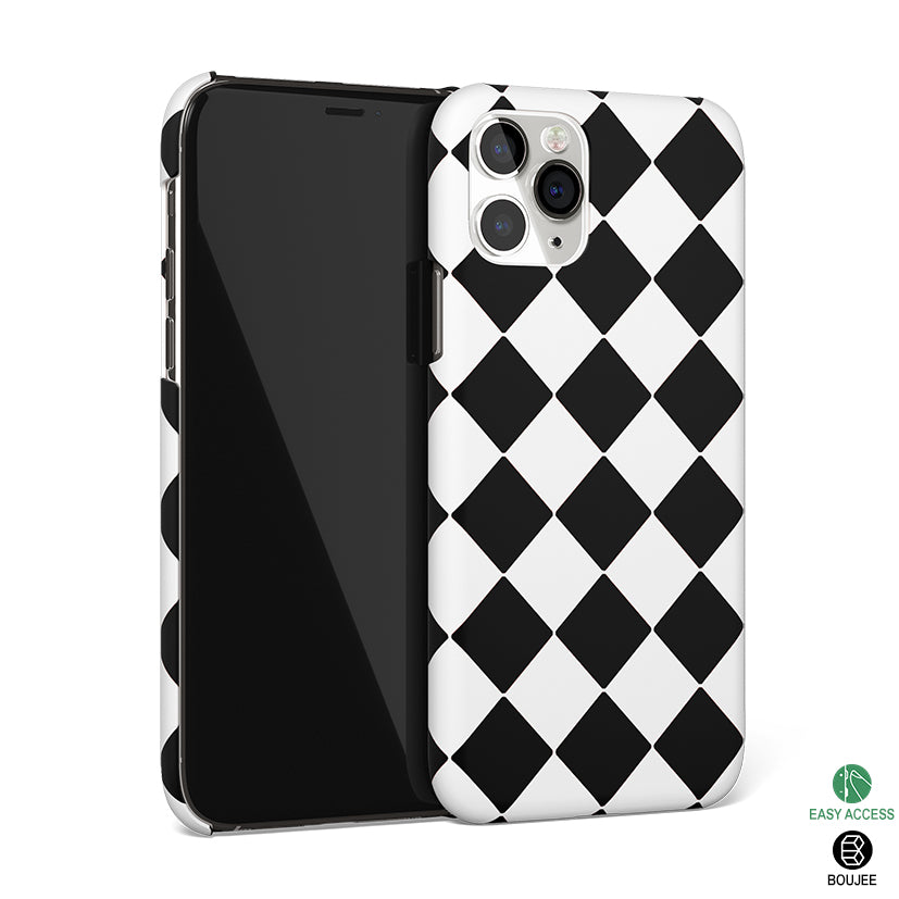 Diamond Check Phone Cover Matte Case Boujee